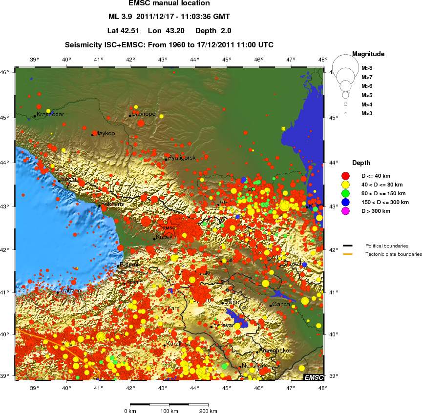 regional historical seismicity