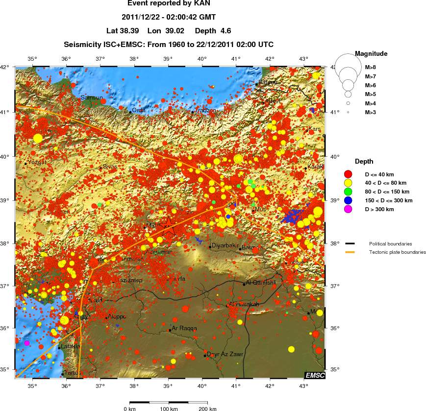 regional historical seismicity