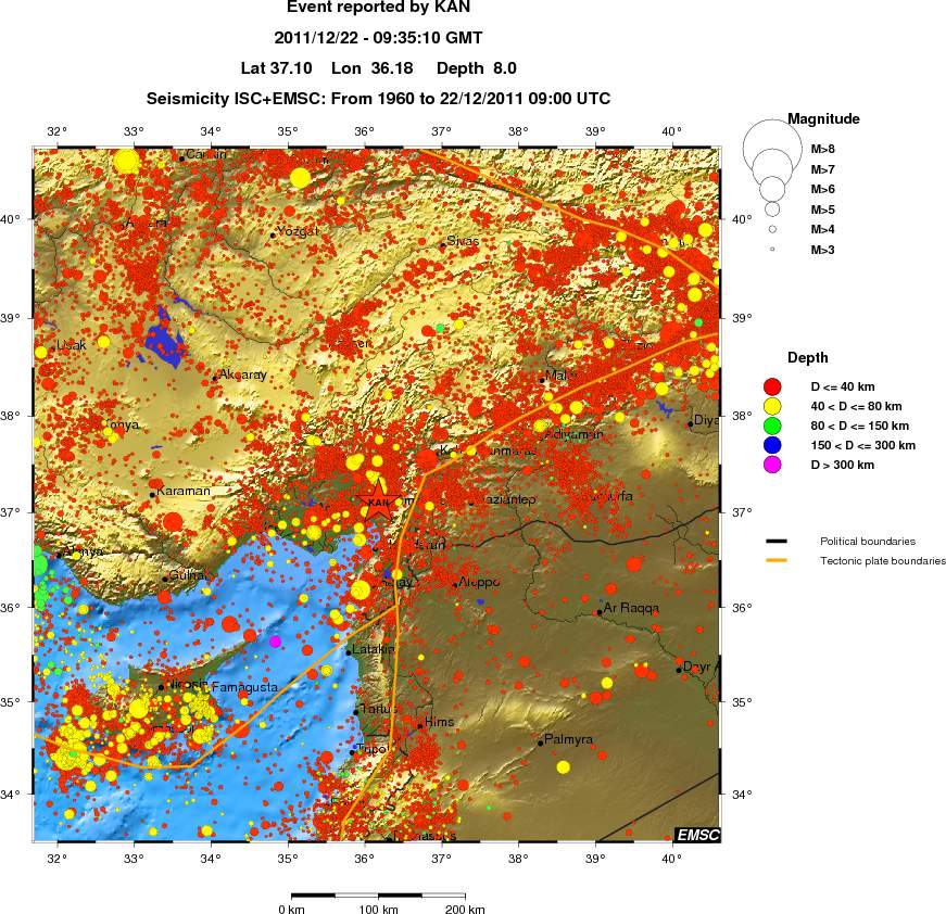 regional historical seismicity
