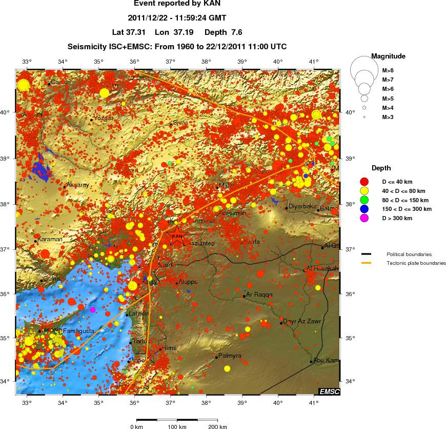 regional historical seismicity