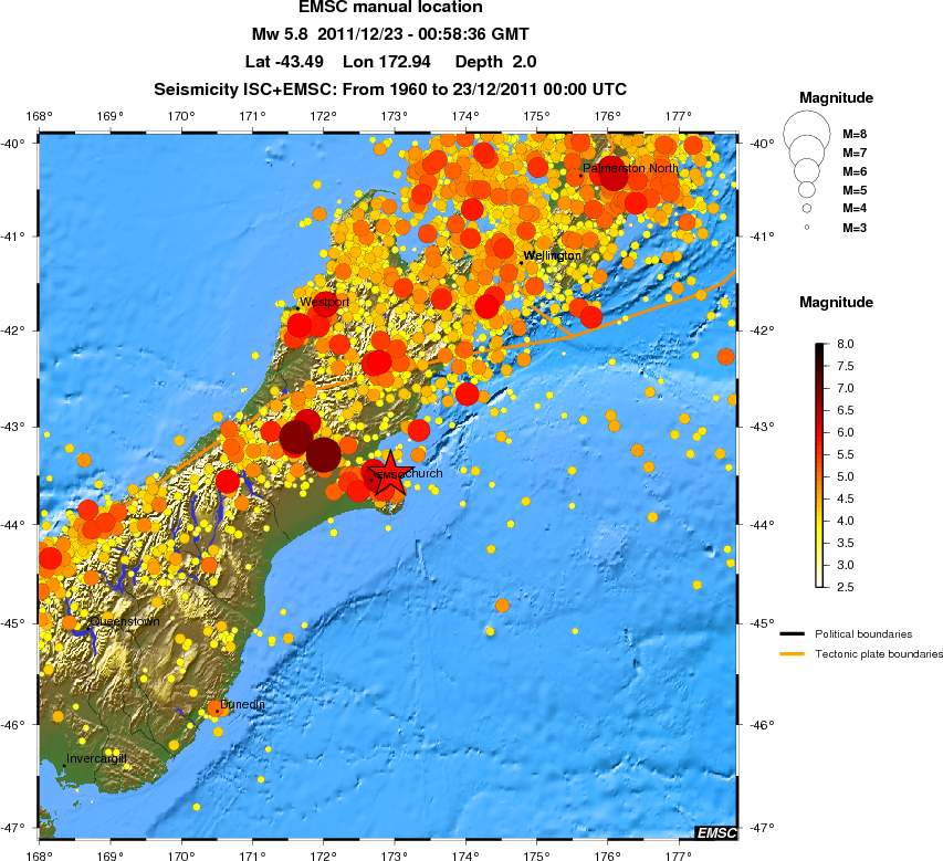 regional magnitude historical seismicity