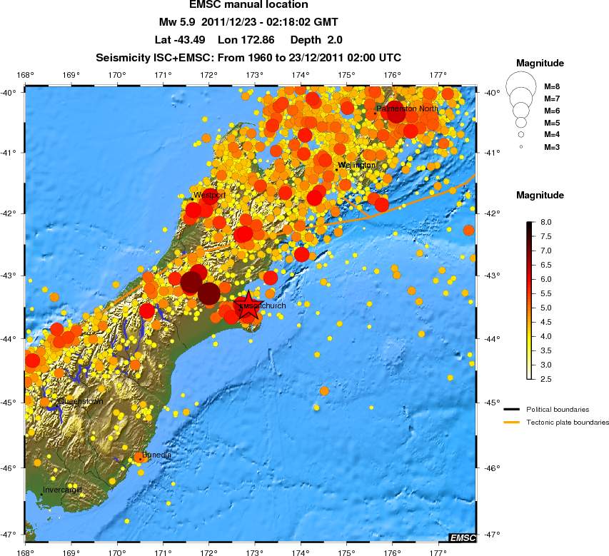 regional magnitude historical seismicity