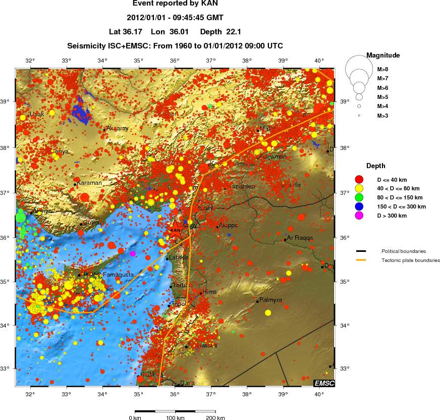 regional historical seismicity