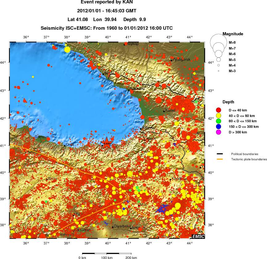 regional historical seismicity