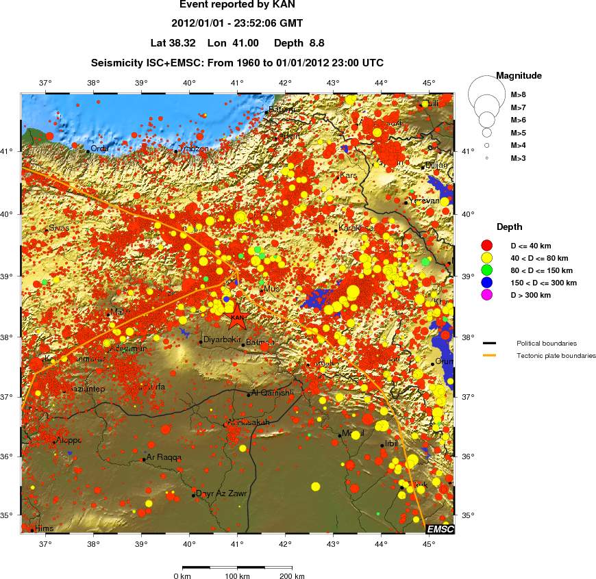 regional historical seismicity