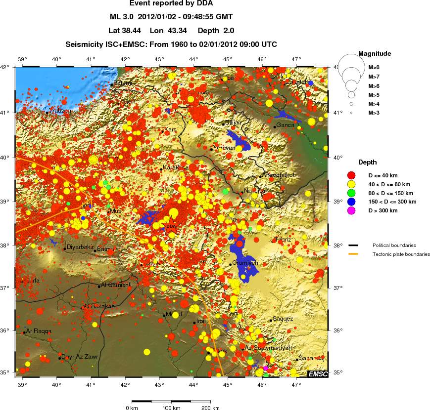 regional historical seismicity