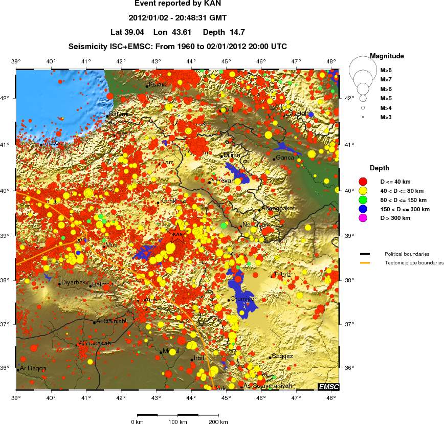 regional historical seismicity
