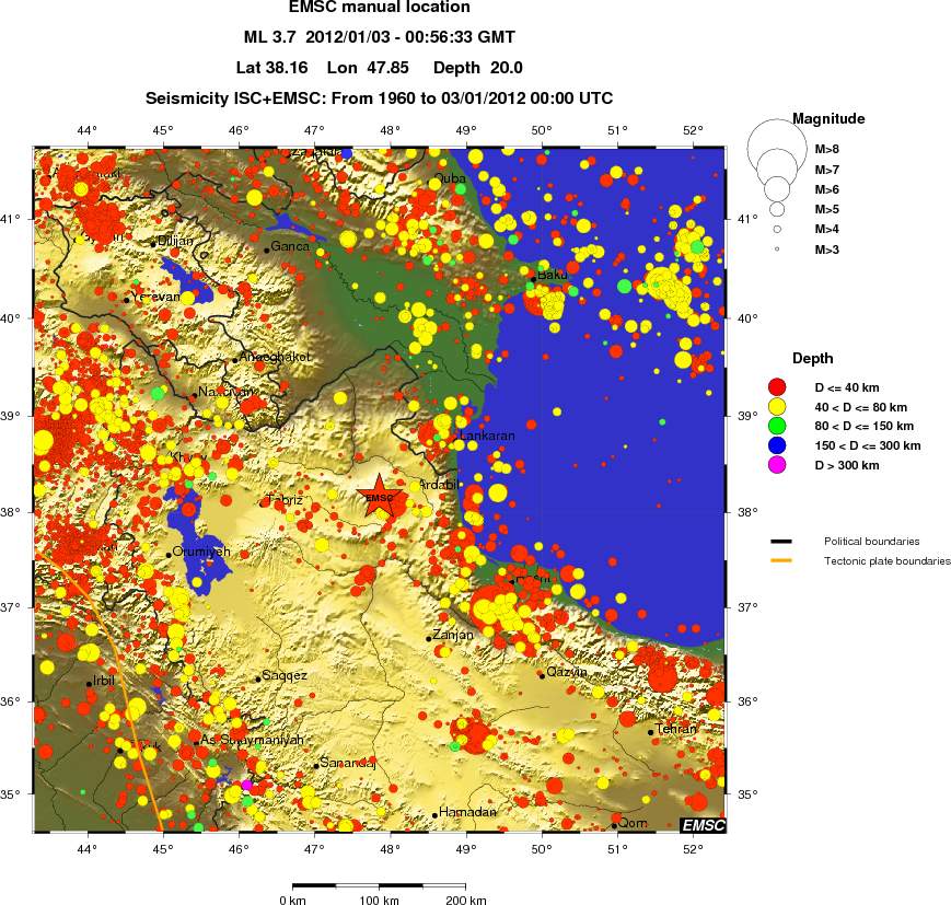 regional historical seismicity