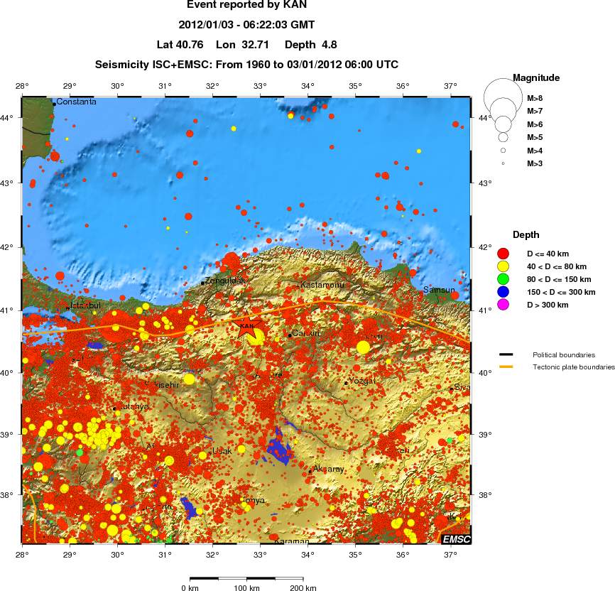 regional historical seismicity