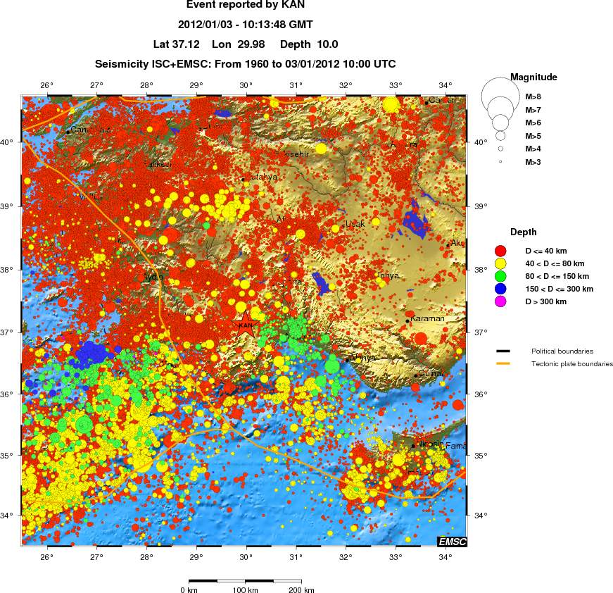 regional historical seismicity