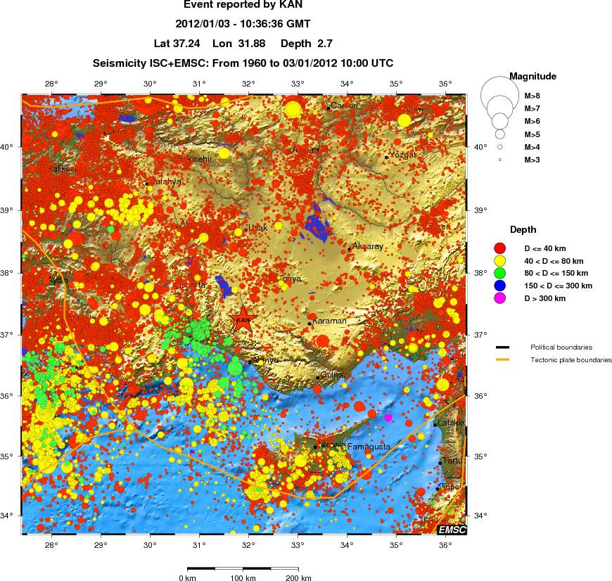 regional historical seismicity