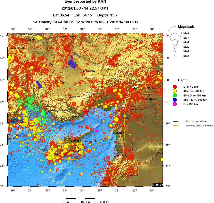 regional historical seismicity