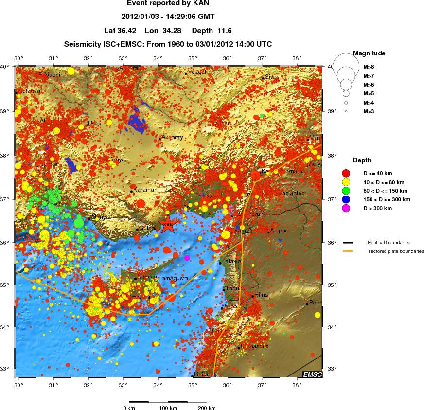 regional historical seismicity