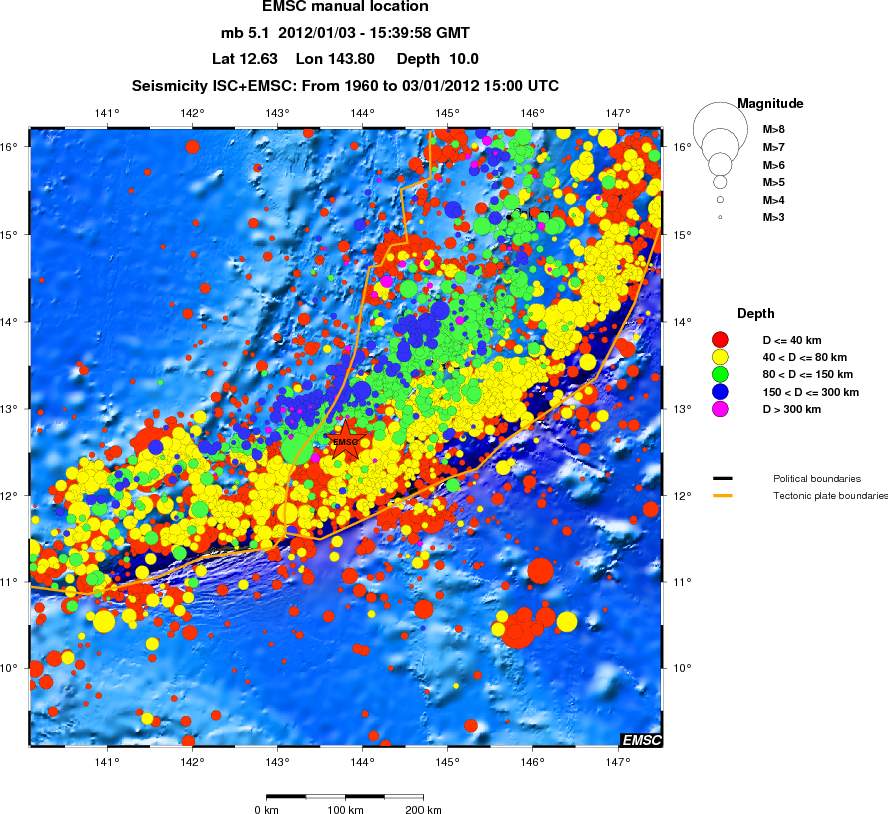 regional historical seismicity