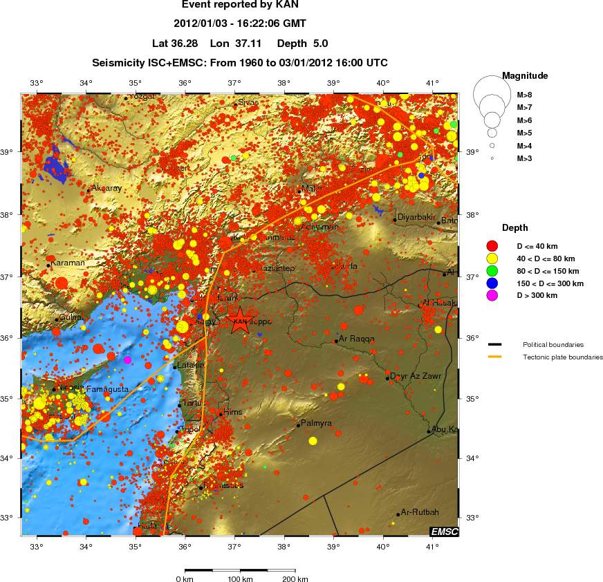 regional historical seismicity