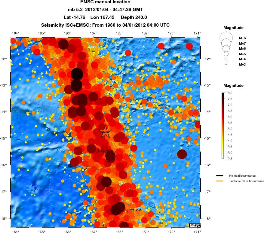 regional magnitude historical seismicity