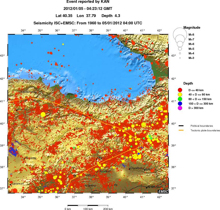 regional historical seismicity