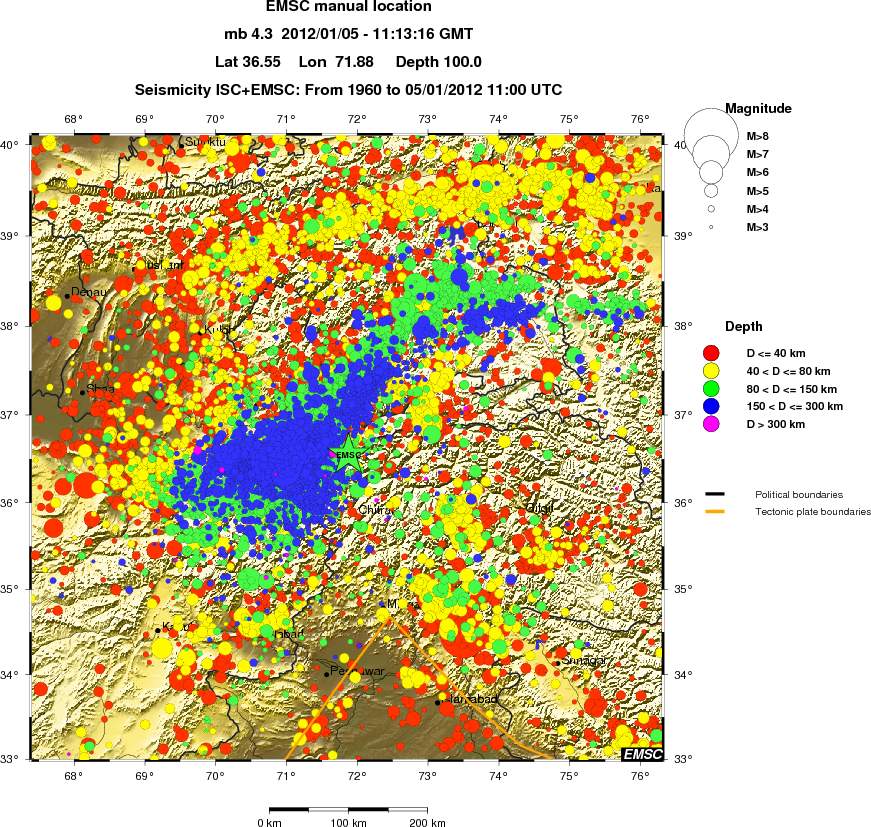 regional historical seismicity