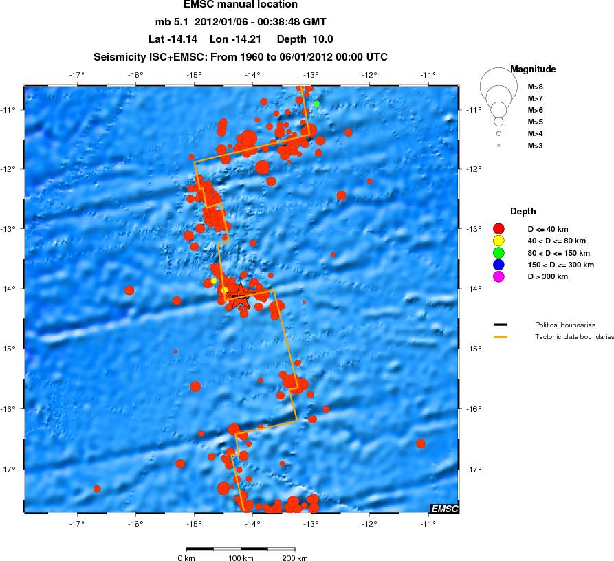 regional historical seismicity