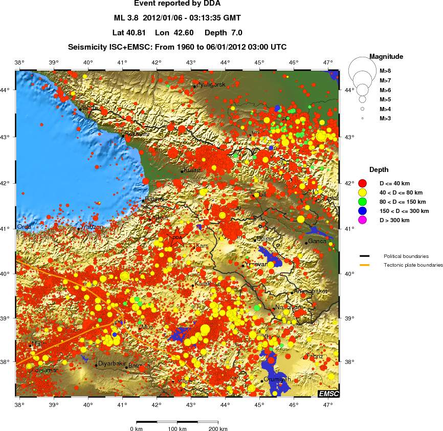 regional historical seismicity