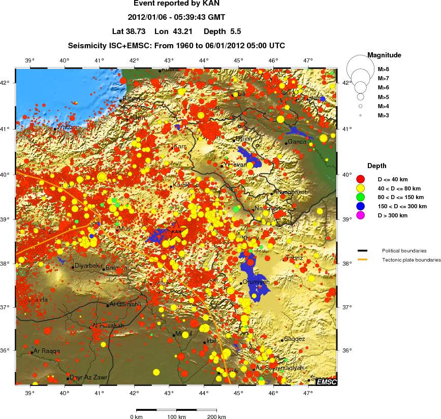 regional historical seismicity