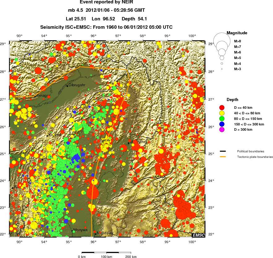 regional historical seismicity