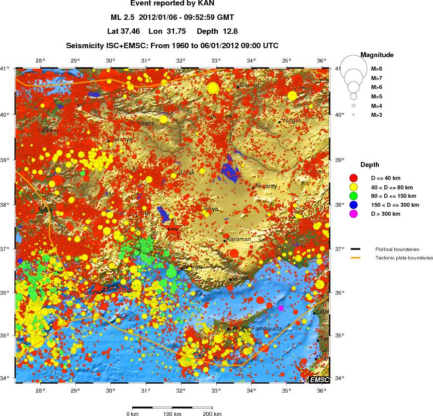 regional historical seismicity
