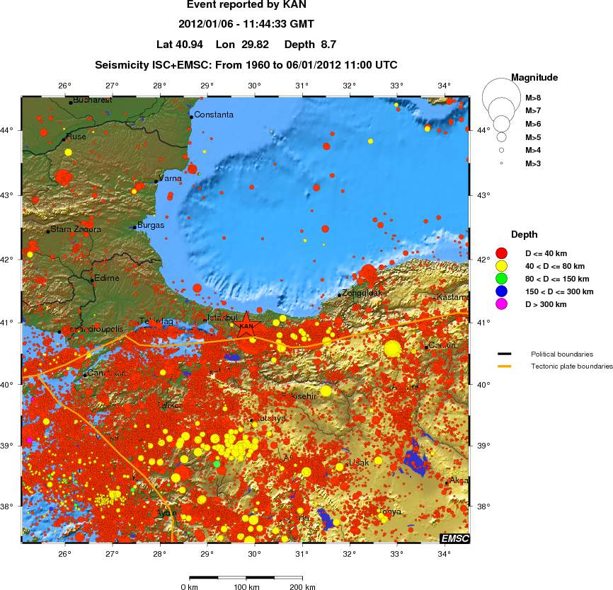 regional historical seismicity