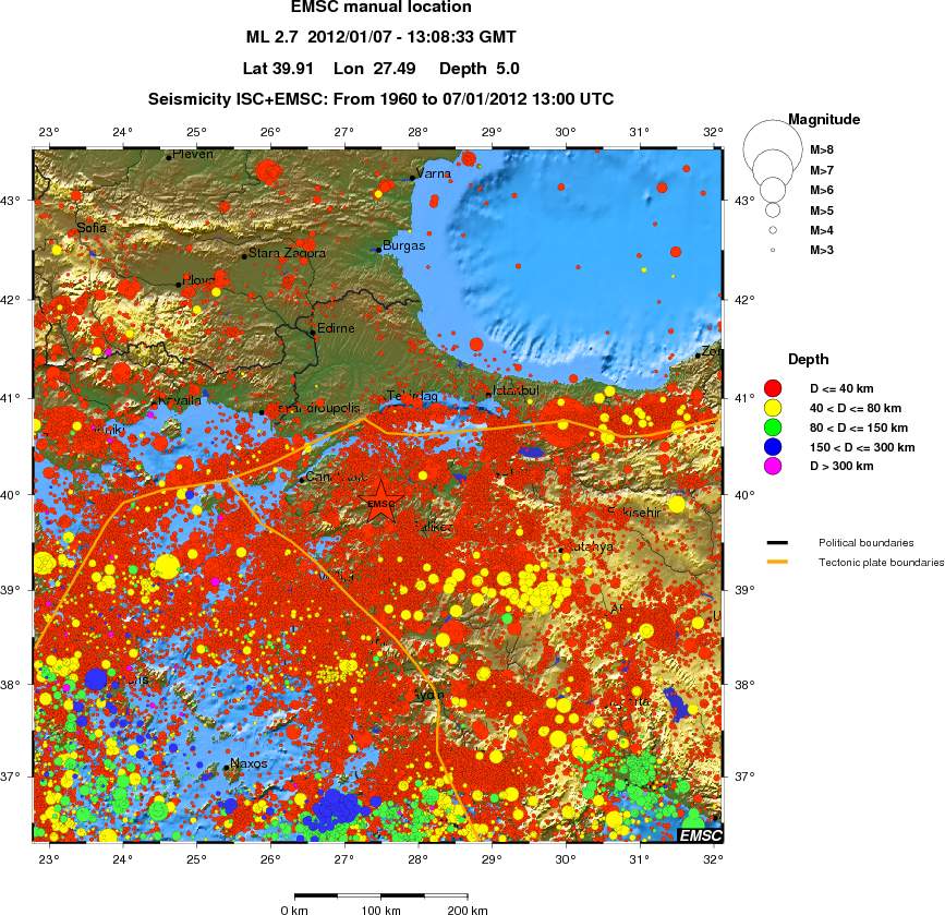 regional historical seismicity