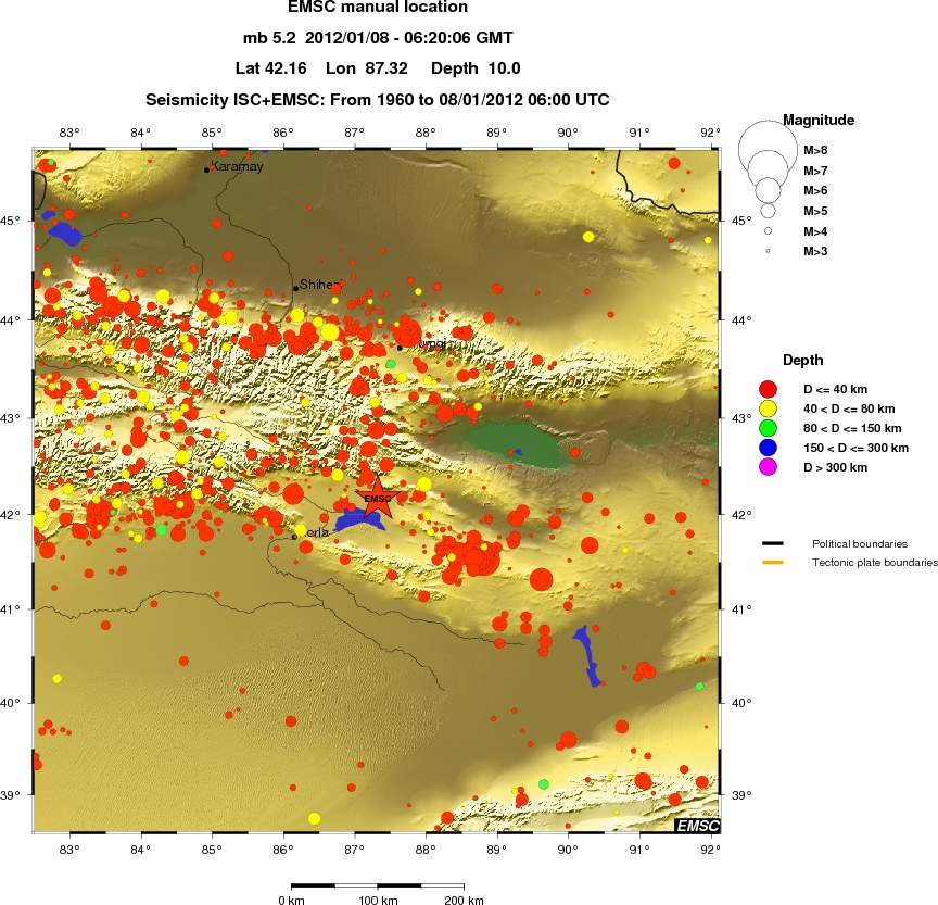 regional historical seismicity