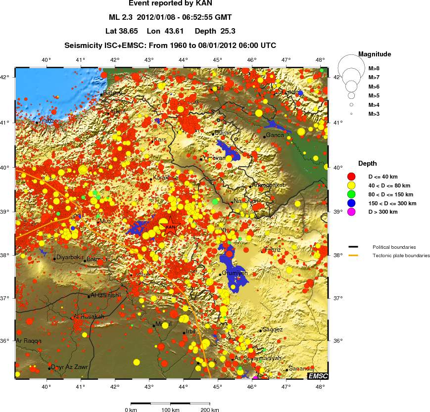 regional historical seismicity