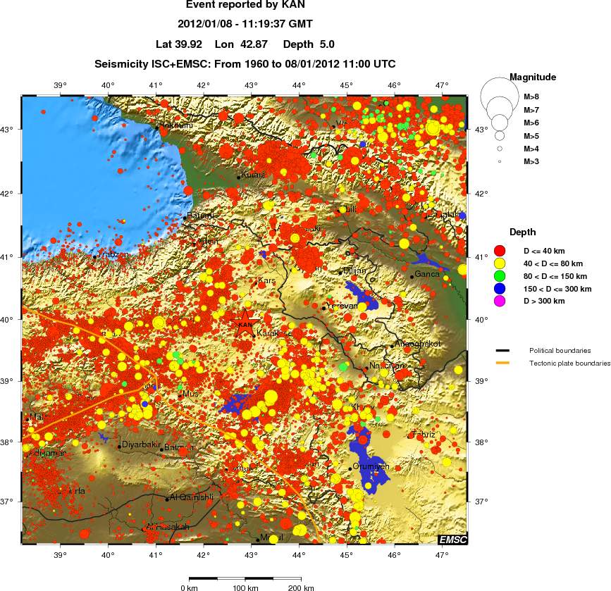 regional historical seismicity