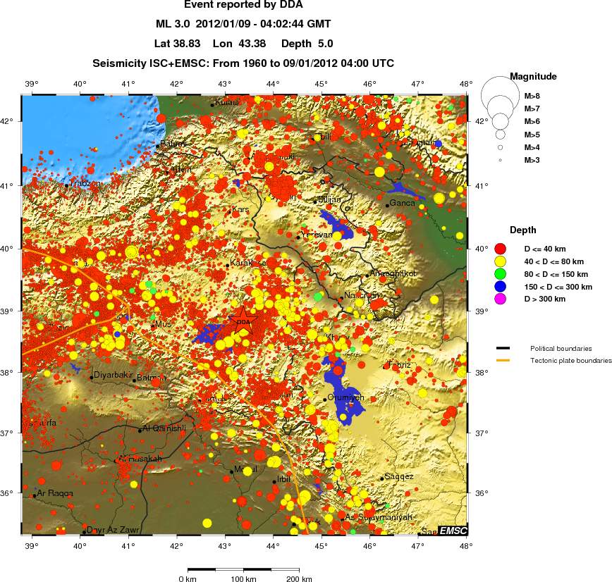 regional historical seismicity