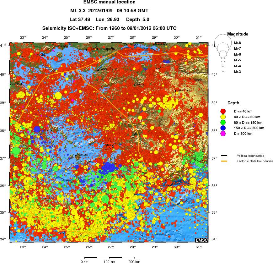 regional historical seismicity