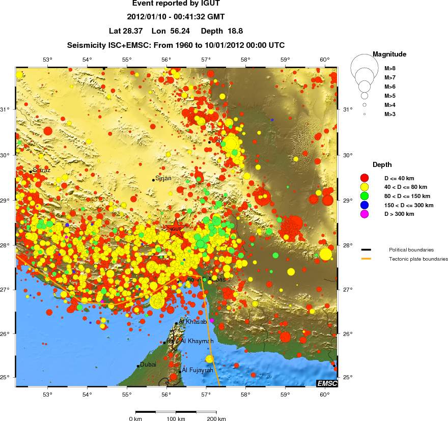regional historical seismicity