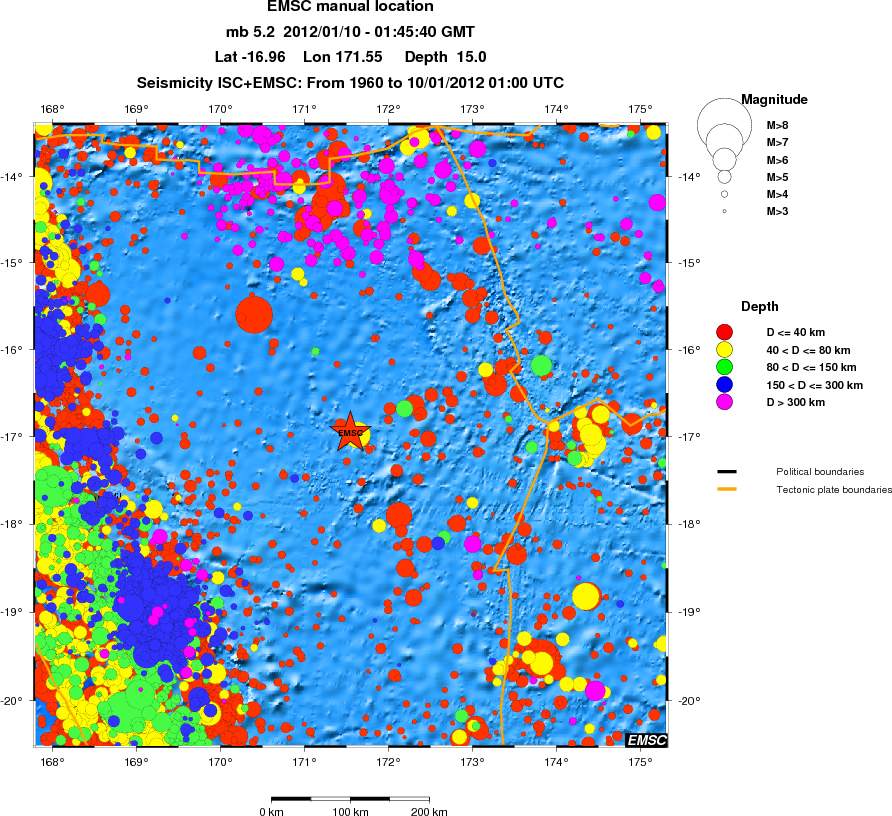 regional historical seismicity