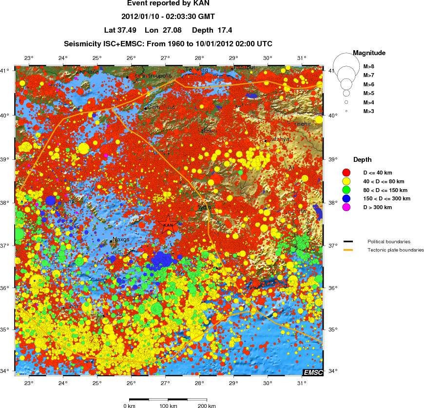 regional historical seismicity