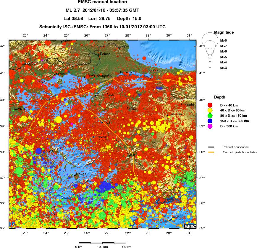 regional historical seismicity