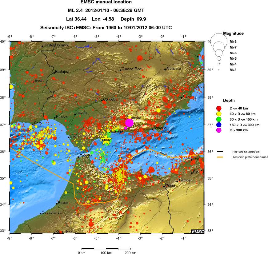regional historical seismicity