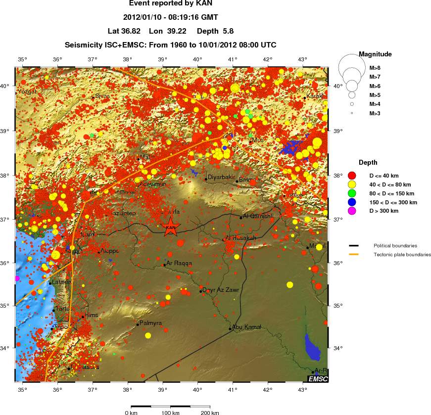 regional historical seismicity