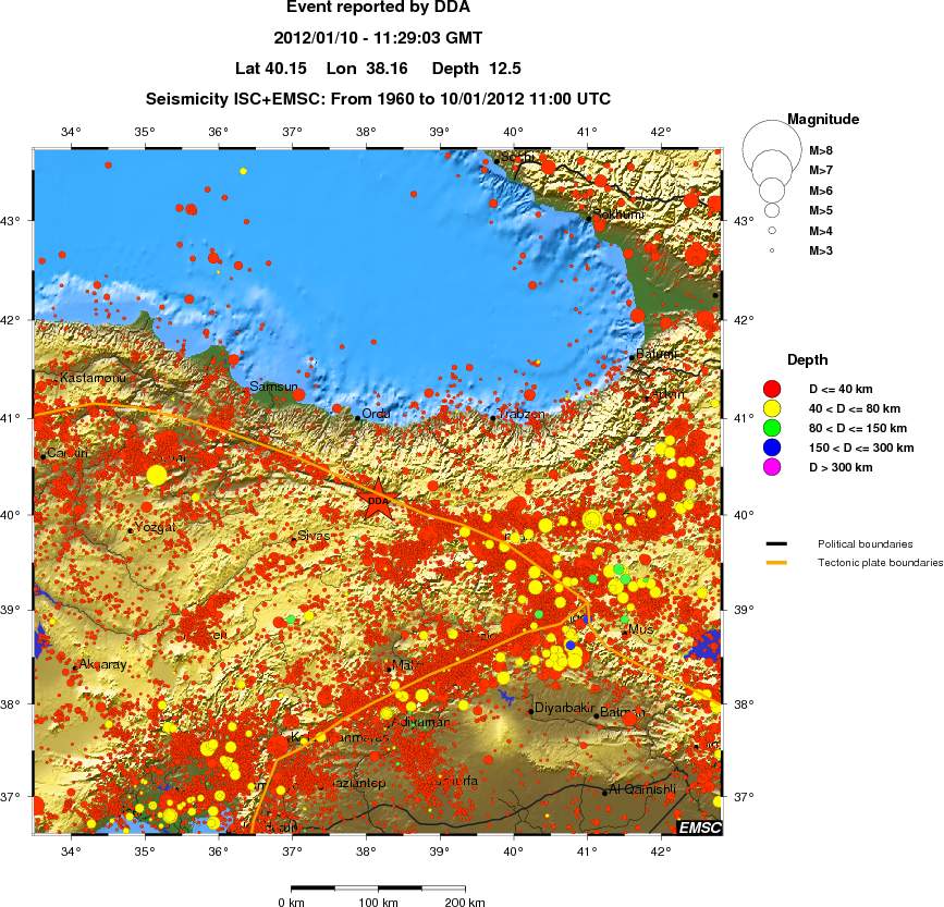 regional historical seismicity
