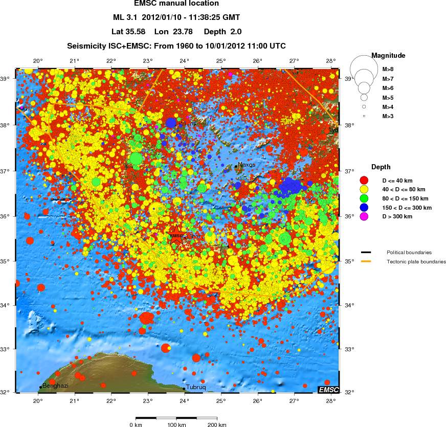 regional historical seismicity