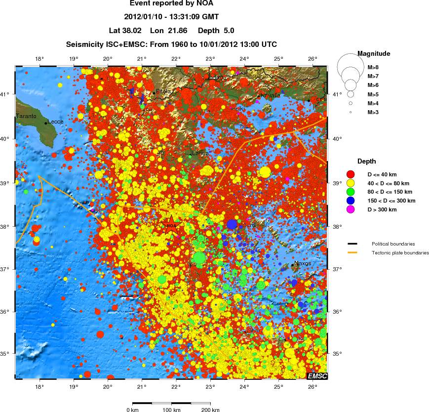 regional historical seismicity