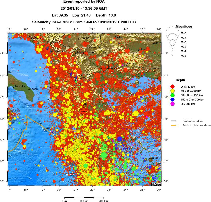 regional historical seismicity