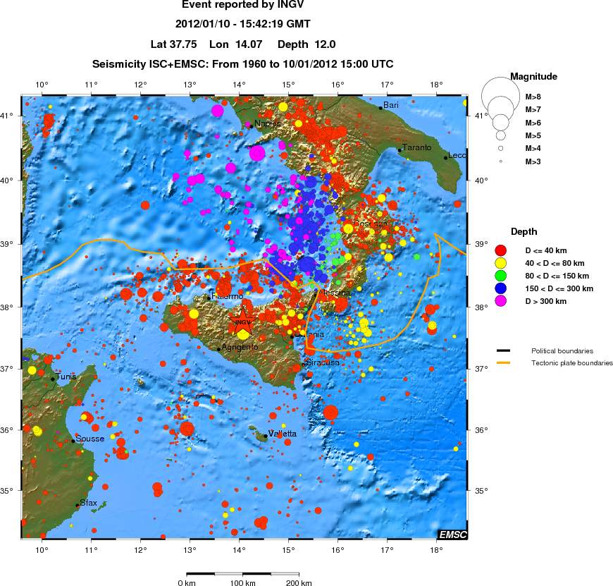 regional historical seismicity