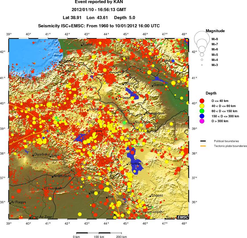 regional historical seismicity