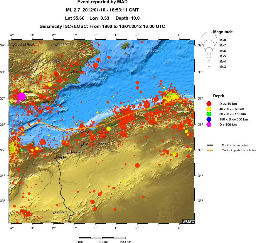 regional historical seismicity