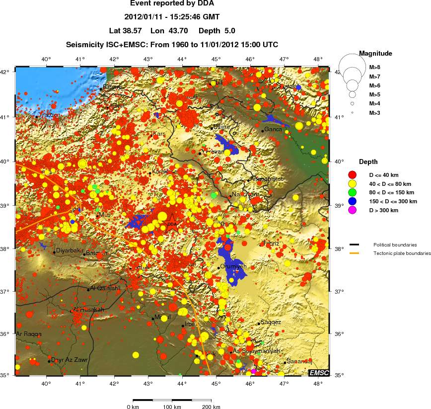 regional historical seismicity