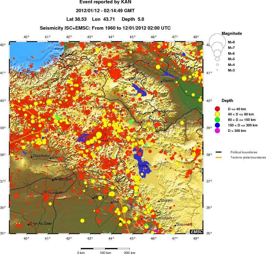 regional historical seismicity