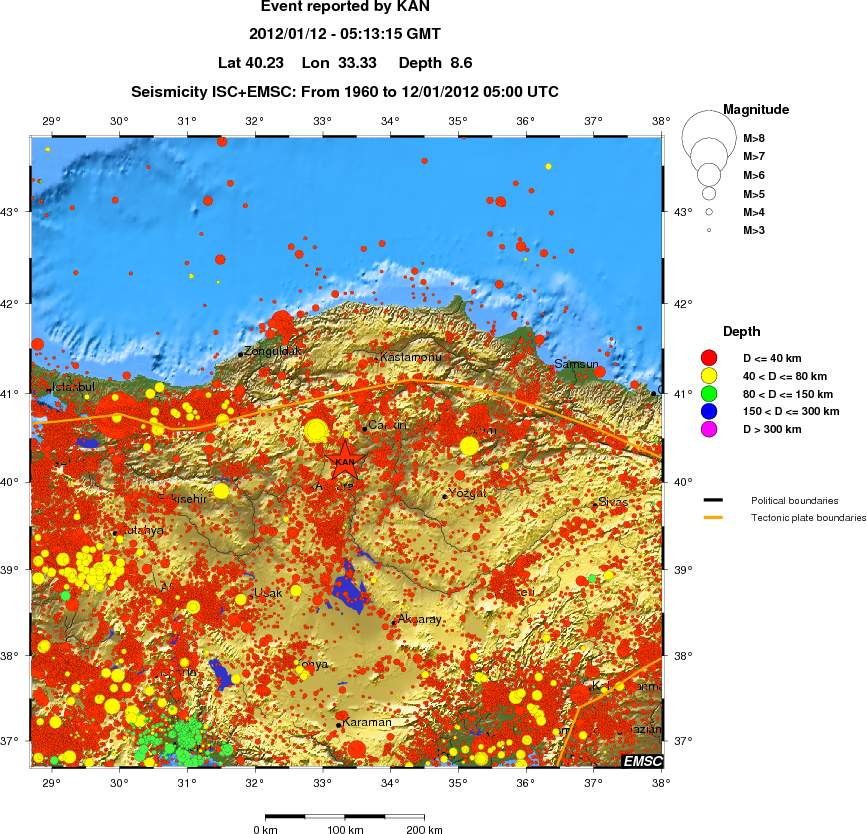 regional historical seismicity
